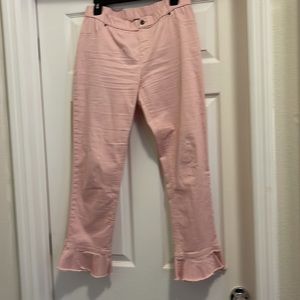 Pink Hue Tulip Flare Hem Denim Skimmer used